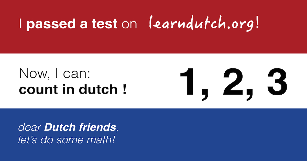 Dutch vocabulary test 07 How to count in Dutch Learn Dutch Online