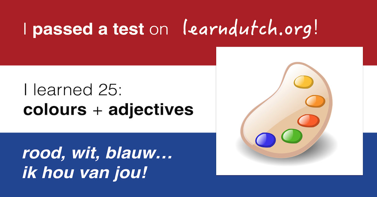 Dutch vocabulary test 35 colors Learn Dutch Online