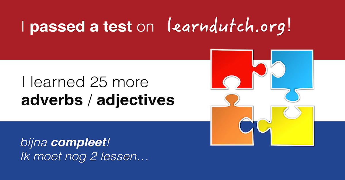 Dutch vocabulary test 38 Adjectives (3) Learn Dutch Online